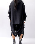 【bajra】 UNISEX 2WAY SWEAT ZIP HOODIE 136QK01_BLACK