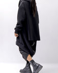 【bajra】 UNISEX 2WAY SWEAT ZIP HOODIE 136QK01_BLACK