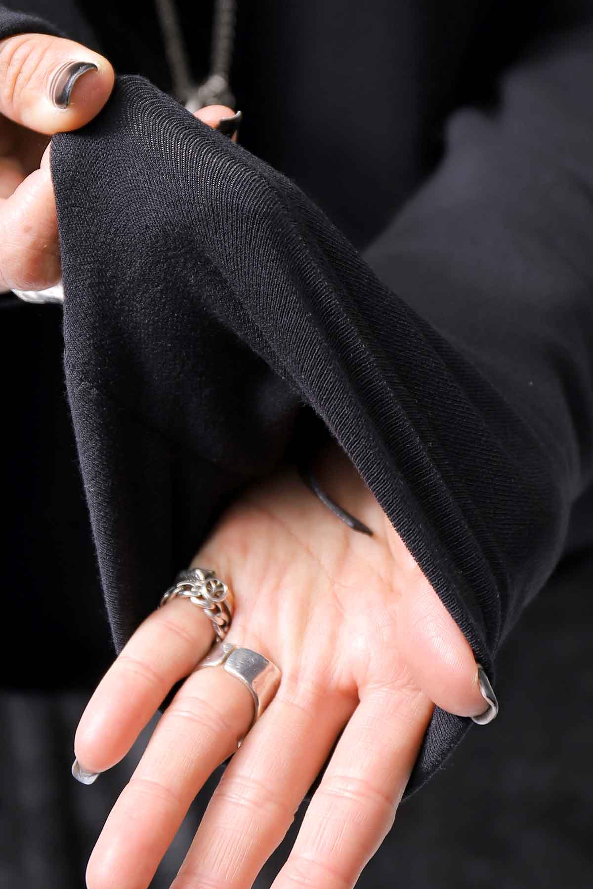 【bajra】 BACK TULLE＆COTTON LAYERED TOP 159QK02_BLACK