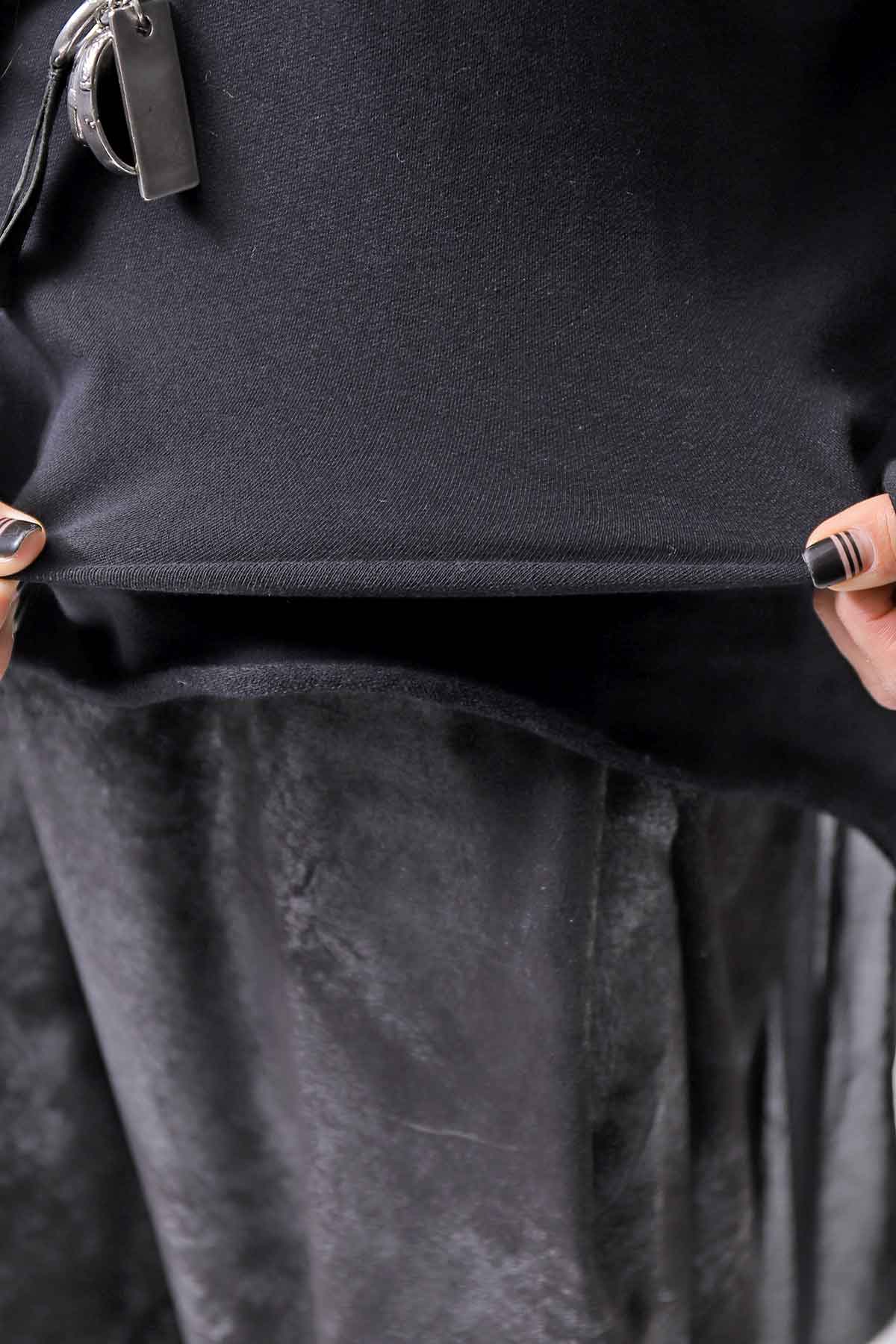 【bajra】 BACK TULLE＆COTTON LAYERED TOP 159QK02_BLACK