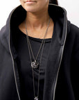 【bajra】 UNISEX 2WAY SWEAT ZIP HOODIE 136QK01_BLACK