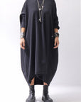 【bajra】 OVERSIZED BACK DRAPE DRESS 159QK01_BLACK