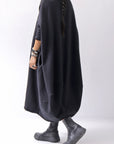 【bajra】 OVERSIZED BACK DRAPE DRESS 159QK01_BLACK