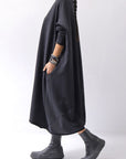 【bajra】 OVERSIZED BACK DRAPE DRESS 159QK01_BLACK