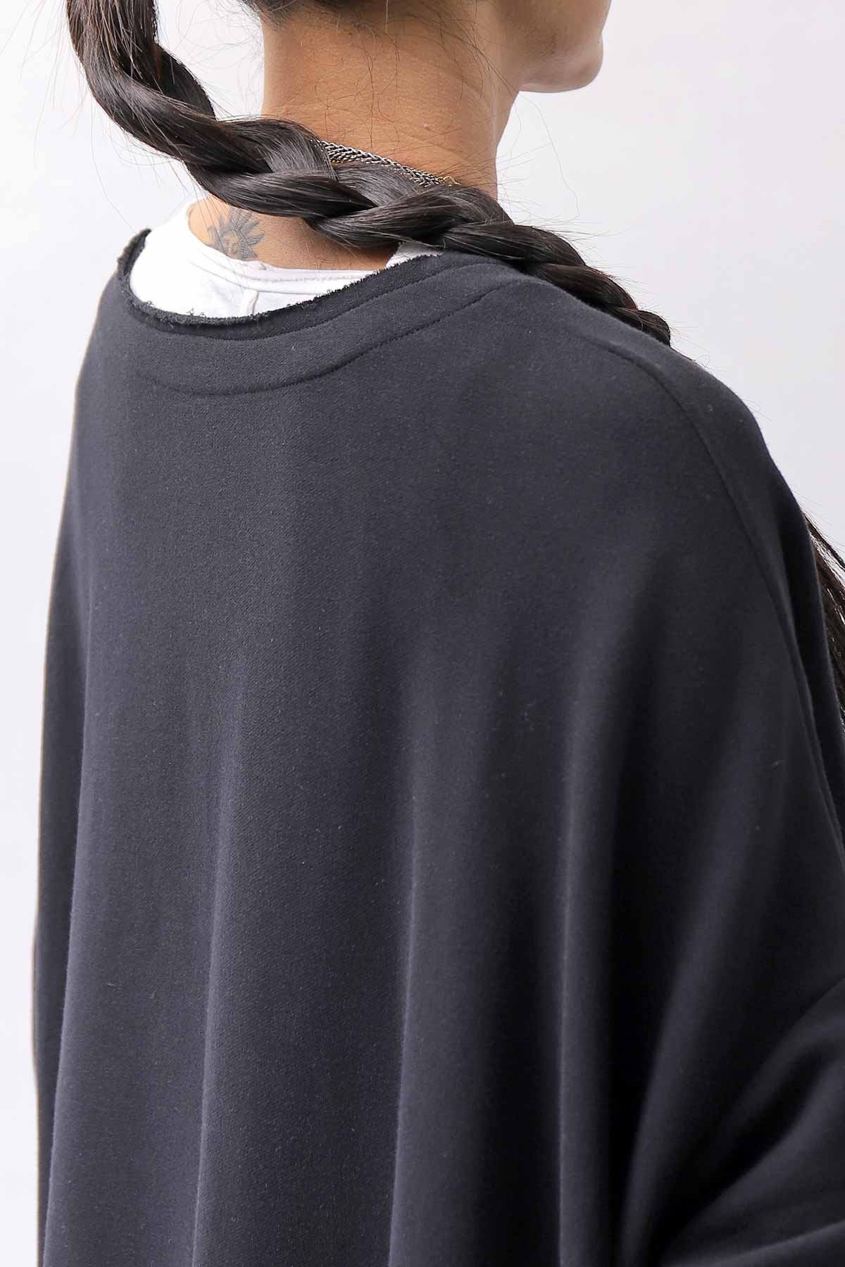 【bajra】 OVERSIZED BACK DRAPE DRESS 159QK01_BLACK