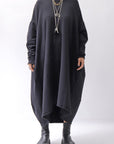 【bajra】 OVERSIZED BACK DRAPE DRESS 159QK01_BLACK