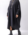 【bajra】 OVERSIZED BACK DRAPE DRESS 159QK01_BLACK