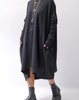 【bajra】 OVERSIZED BACK DRAPE DRESS 159QK01_BLACK