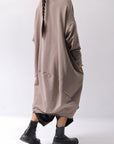【bajra】 OVERSIZED BACK DRAPE DRESS 159QK01_TAUPE