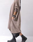 【bajra】 OVERSIZED BACK DRAPE DRESS 159QK01_TAUPE