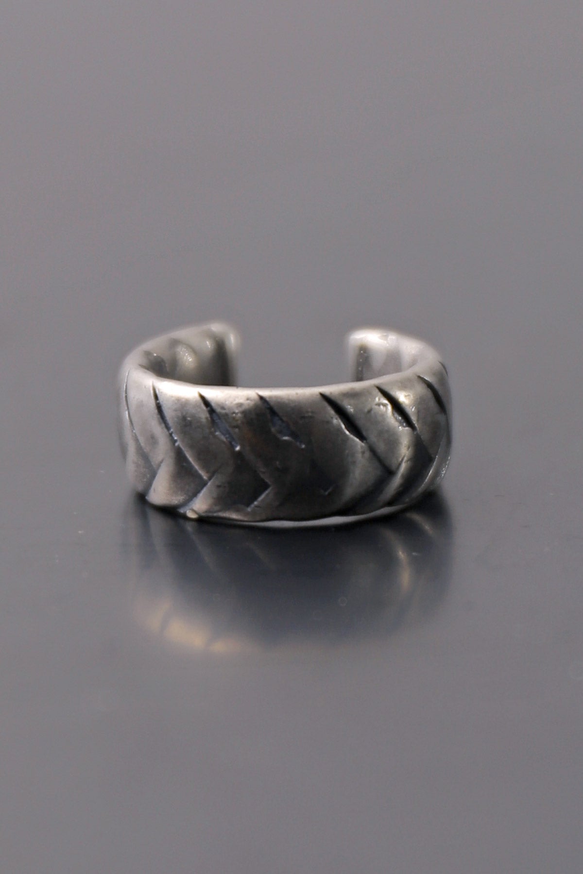 【GOTI】 HERRINGBONE SILVER RING_AN1001
