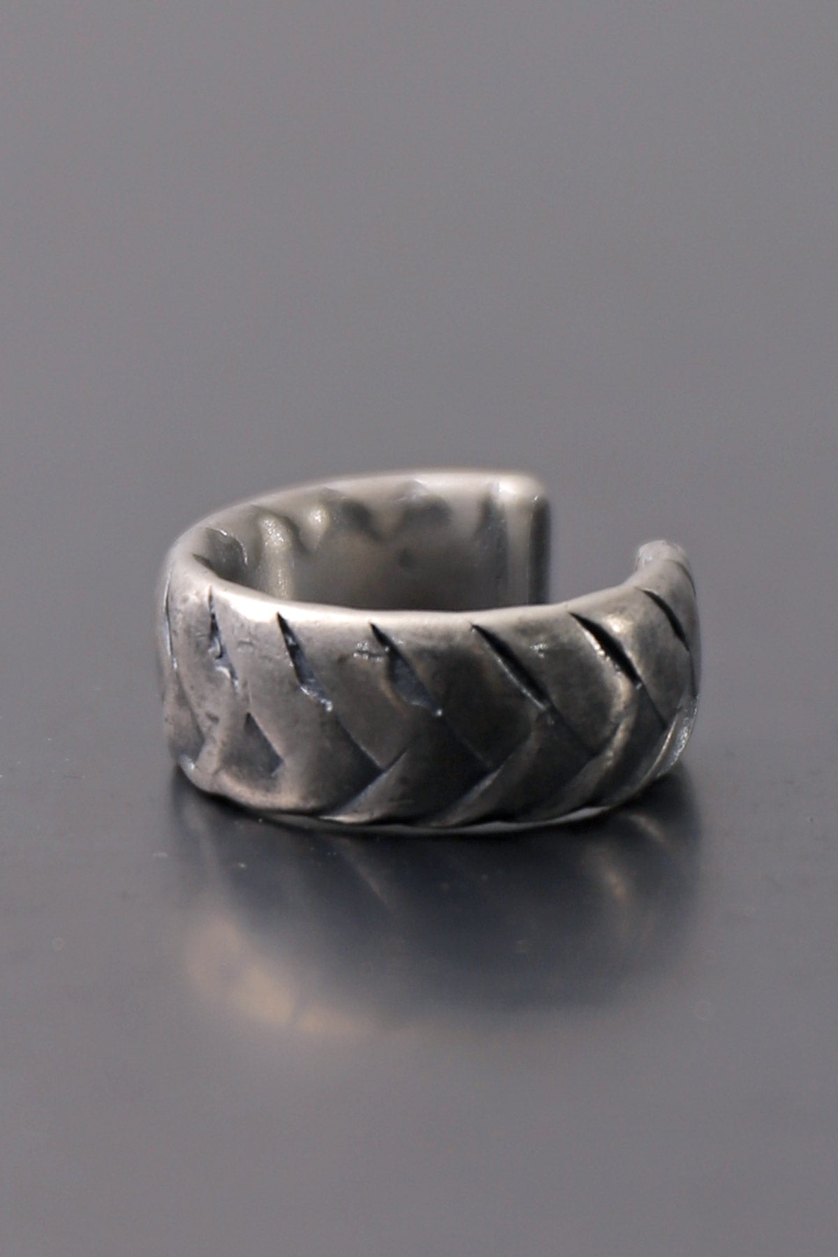 【GOTI】 HERRINGBONE SILVER RING_AN1001
