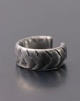 【GOTI】 HERRINGBONE SILVER RING_AN1001