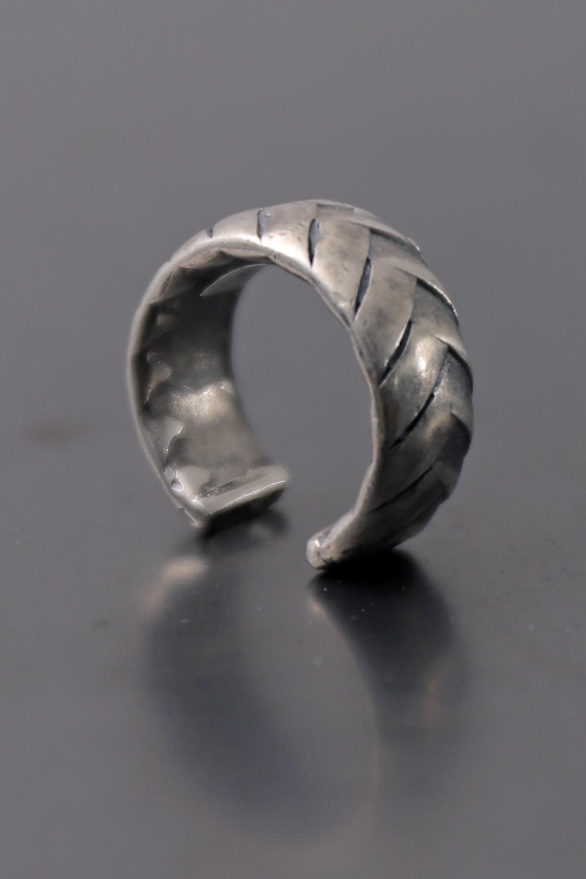 【GOTI】 HERRINGBONE SILVER RING_AN1001
