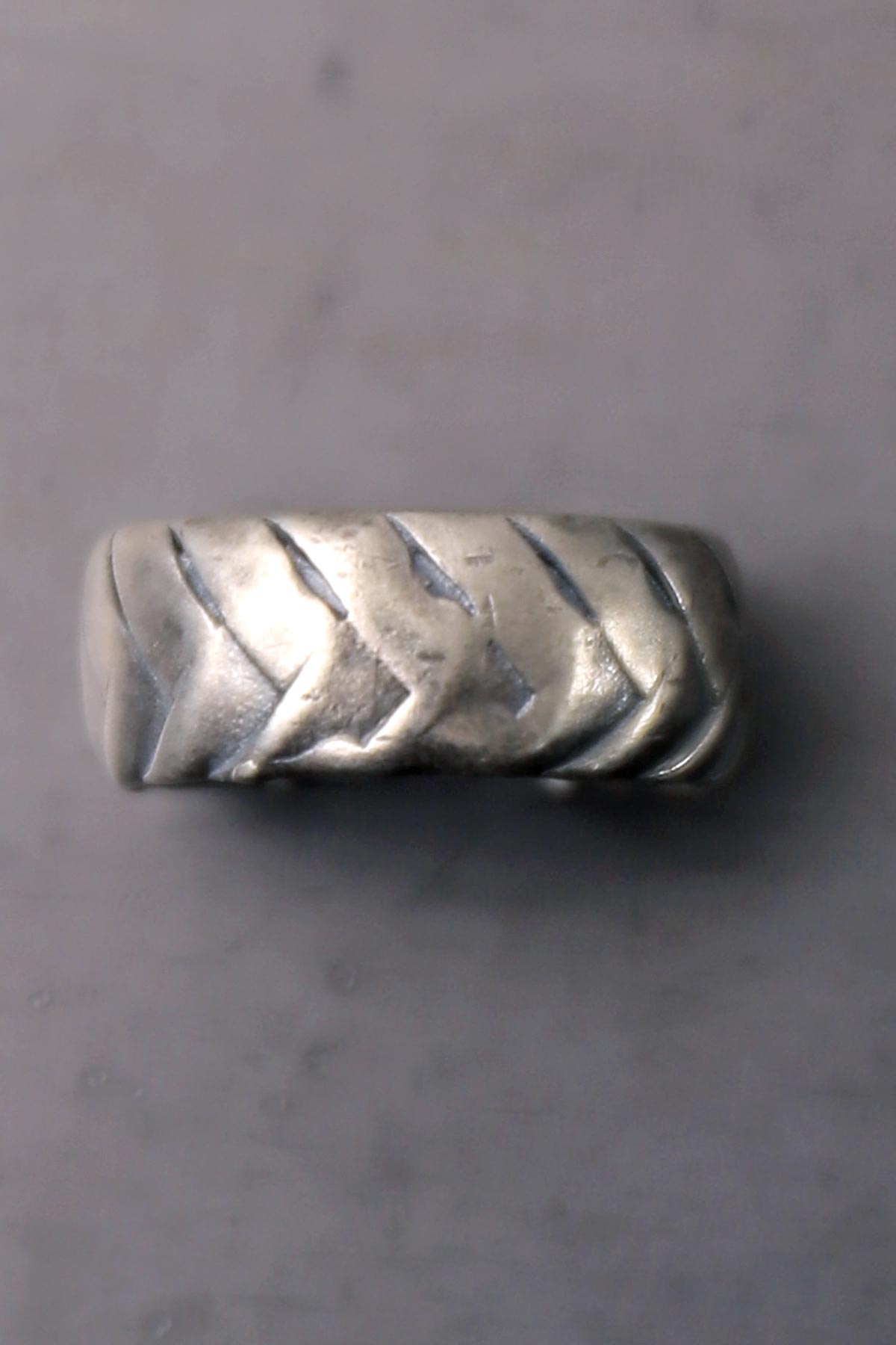 【GOTI】 HERRINGBONE SILVER RING_AN1001