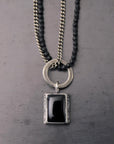 【GOTI】 ONYX & BLACK AGATE NECKLACE_CN1171