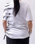 【Primordial is Primitive】 UNISEX SIDE PRINTED SLIM FIT TEE ST-709RO_WHITE