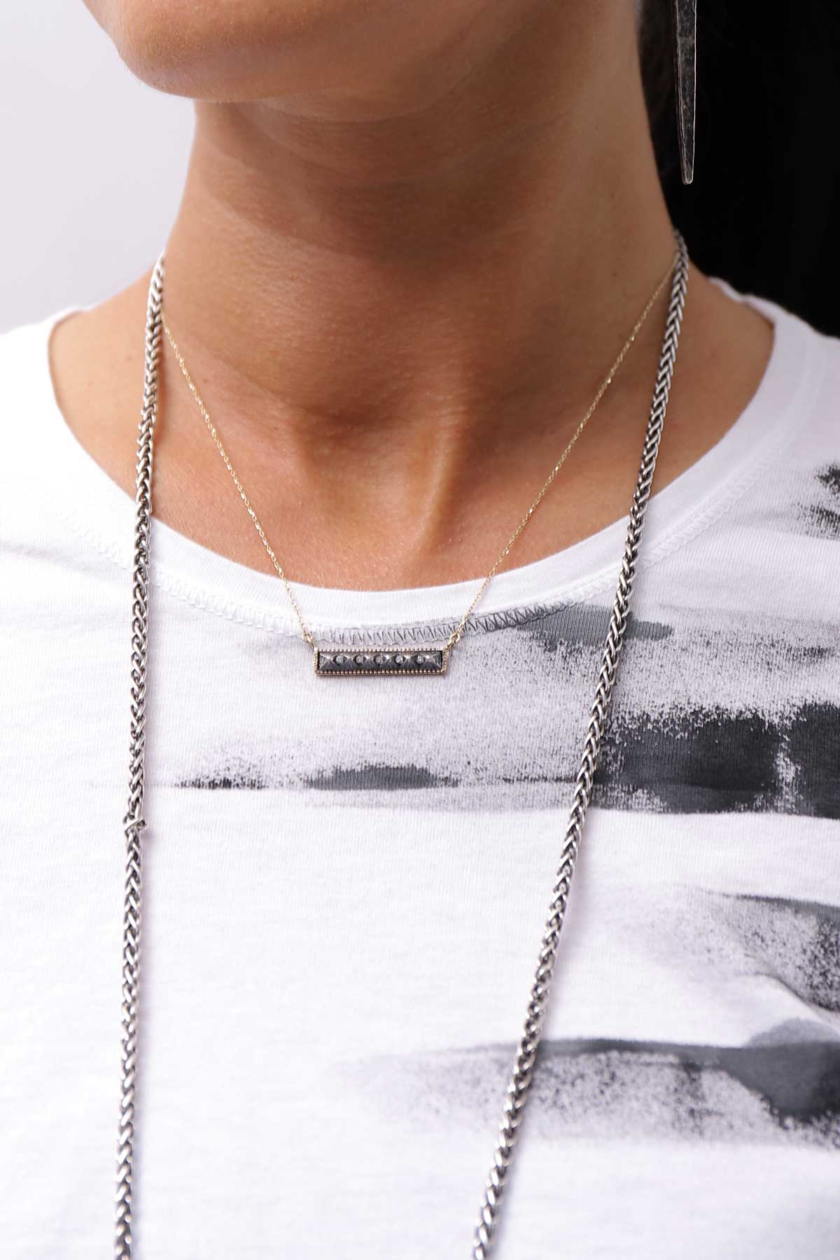 【Primordial is Primitive】 UNISEX SIDE PRINTED SLIM FIT TEE ST-709RO_WHITE