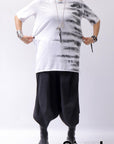 【Primordial is Primitive】 UNISEX SIDE PRINTED SLIM FIT TEE ST-709RO_WHITE