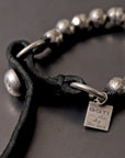 【GOTI】 SILVER STONE BALL＆LEATHER BRACELET_BR2207