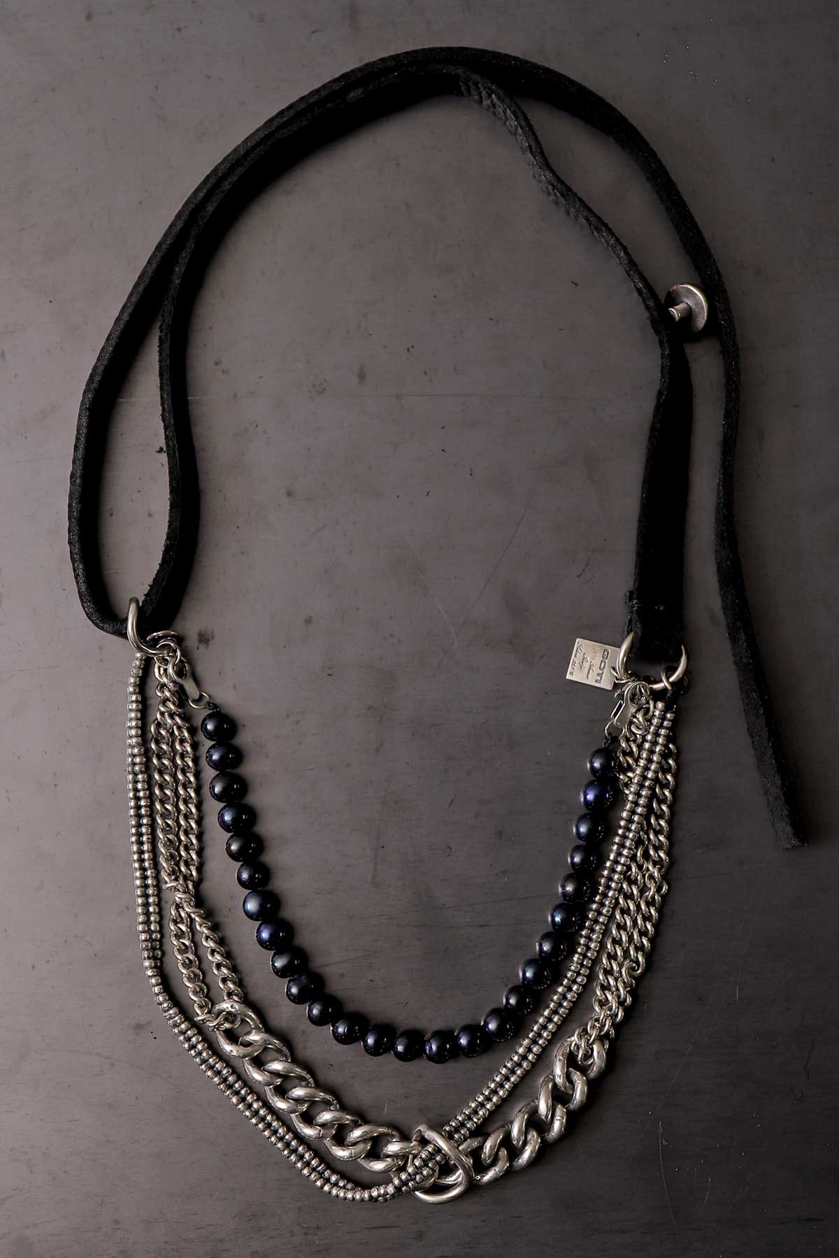 【GOTI】 MIXED CHAIN &amp; PEARL NECKLACE SPECIAL EDITION_CN0304P