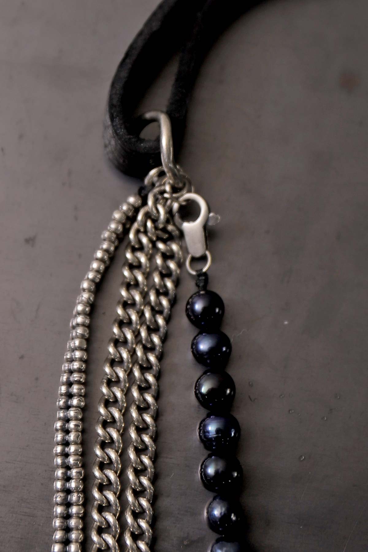 【GOTI】 MIXED CHAIN &amp; PEARL NECKLACE SPECIAL EDITION_CN0304P