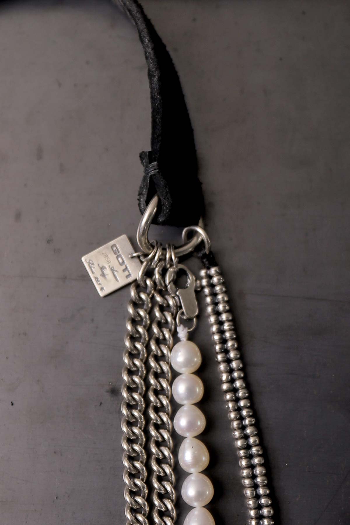 【GOTI】 MIXED CHAIN &amp; PEARL NECKLACE SPECIAL EDITION_CN0304P