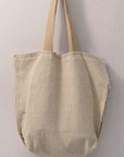 【DANIELE BASTA】 SHAGGY SILK & LEATHER TOTE BAG_BUTTER