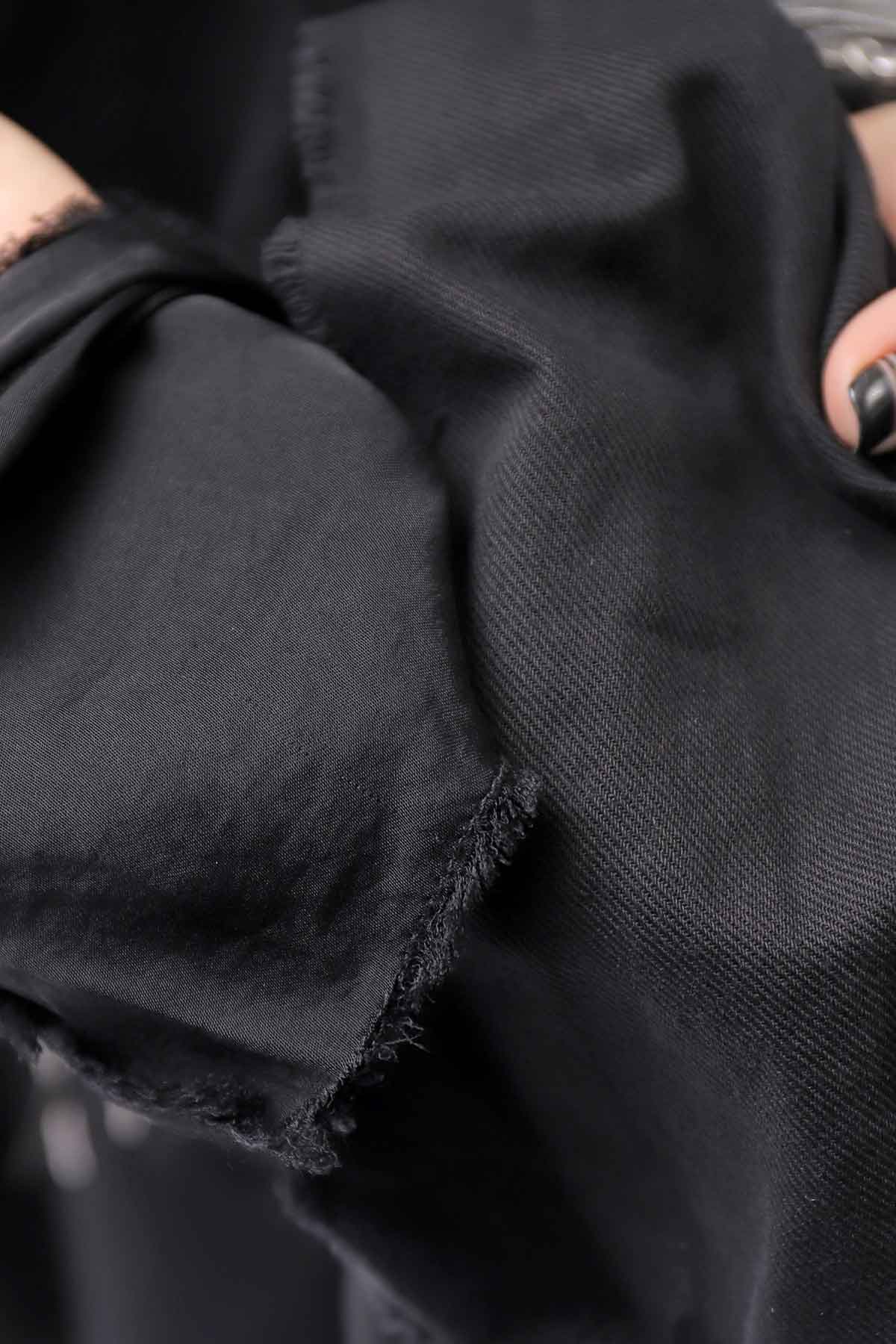 【sanctamuerte】 BACK DETACHABLE ASYMMETRY COTTON JACKET_BLACK