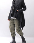 【sanctamuerte】 BACK DETACHABLE ASYMMETRY COTTON JACKET_BLACK