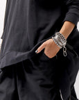 【GOTI】 SILVER STONE BALL＆LEATHER BRACELET_BR2207