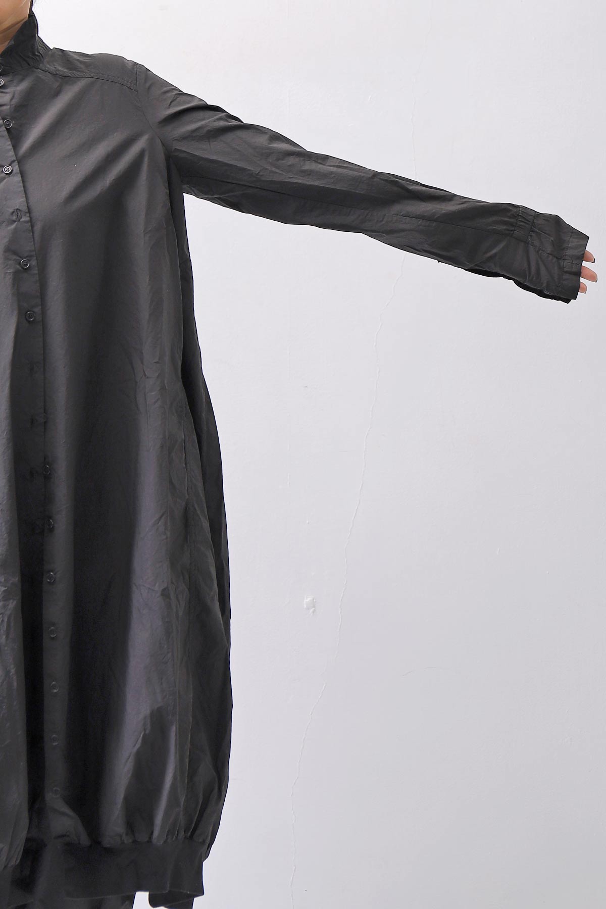 【RUNDHOLZ】 UNISEX COTTON RIB SHIRT CARDIGAN 253 0933_BLACK