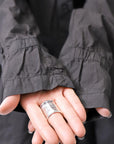 【RUNDHOLZ】 UNISEX COTTON RIB SHIRT CARDIGAN 253 0933_BLACK