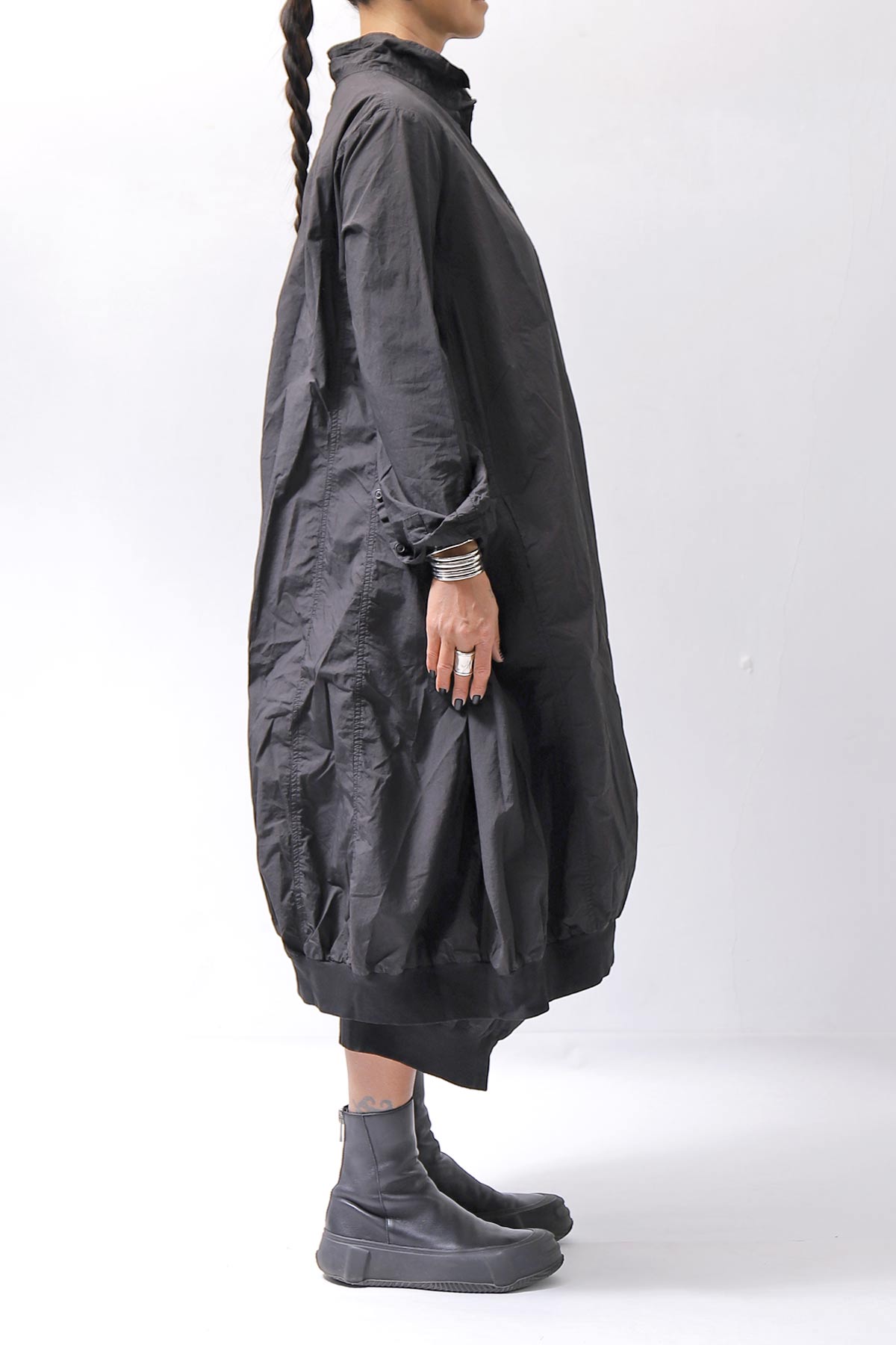 【RUNDHOLZ】 UNISEX COTTON RIB SHIRT CARDIGAN 253 0933_BLACK