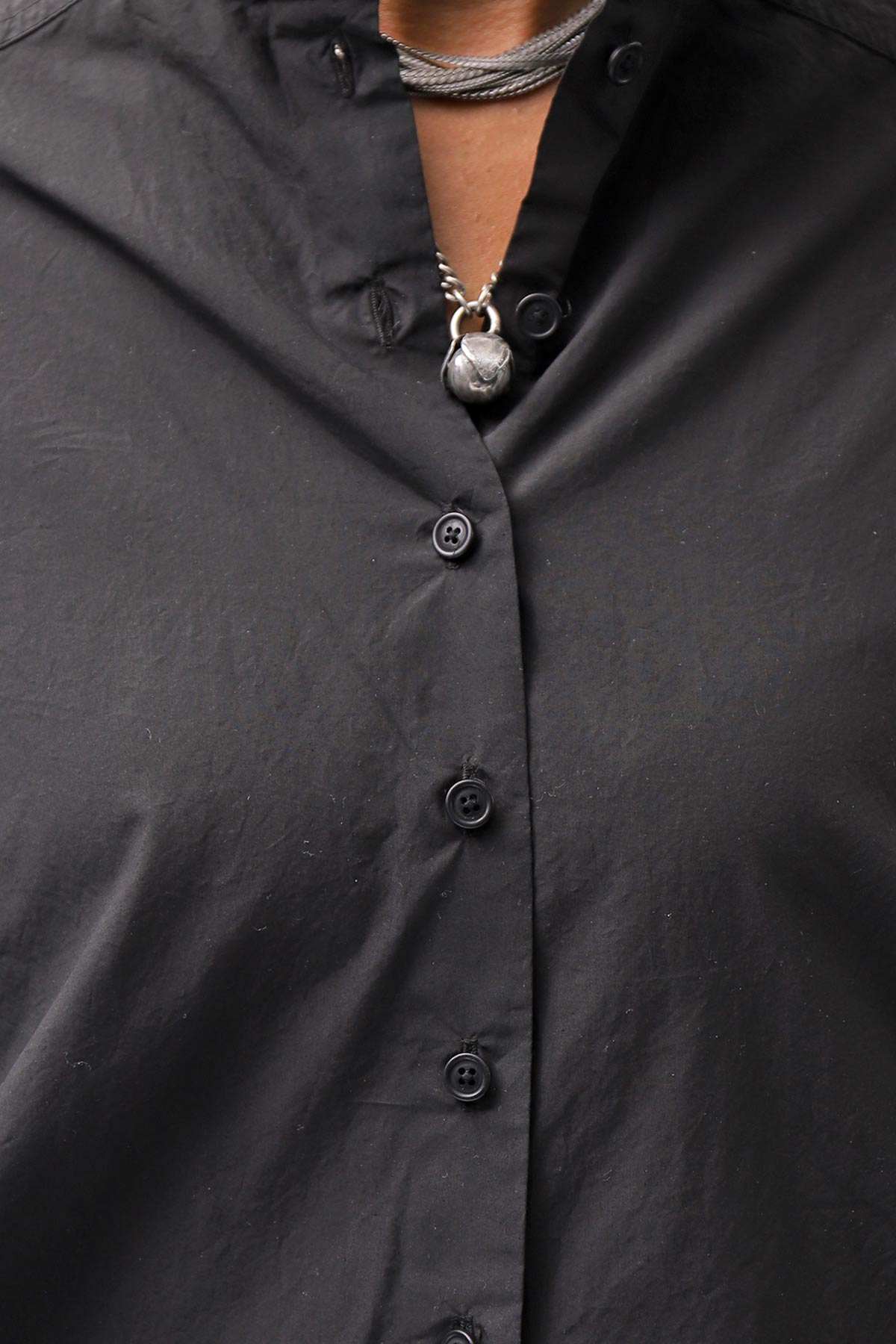 【RUNDHOLZ】 UNISEX COTTON RIB SHIRT CARDIGAN 253 0933_BLACK