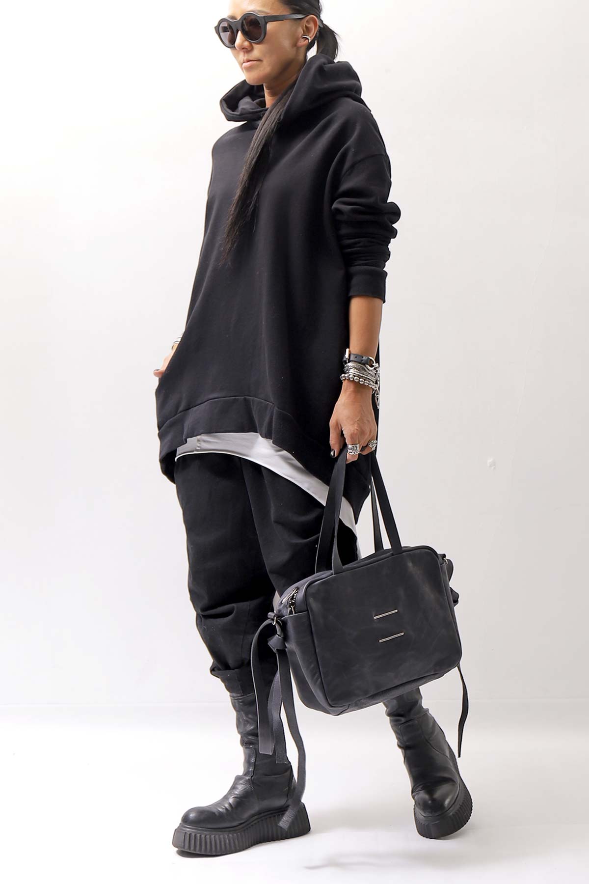 【DANIELE BASTA】2WAY SQUARE SHOULDER BAG_BLACK