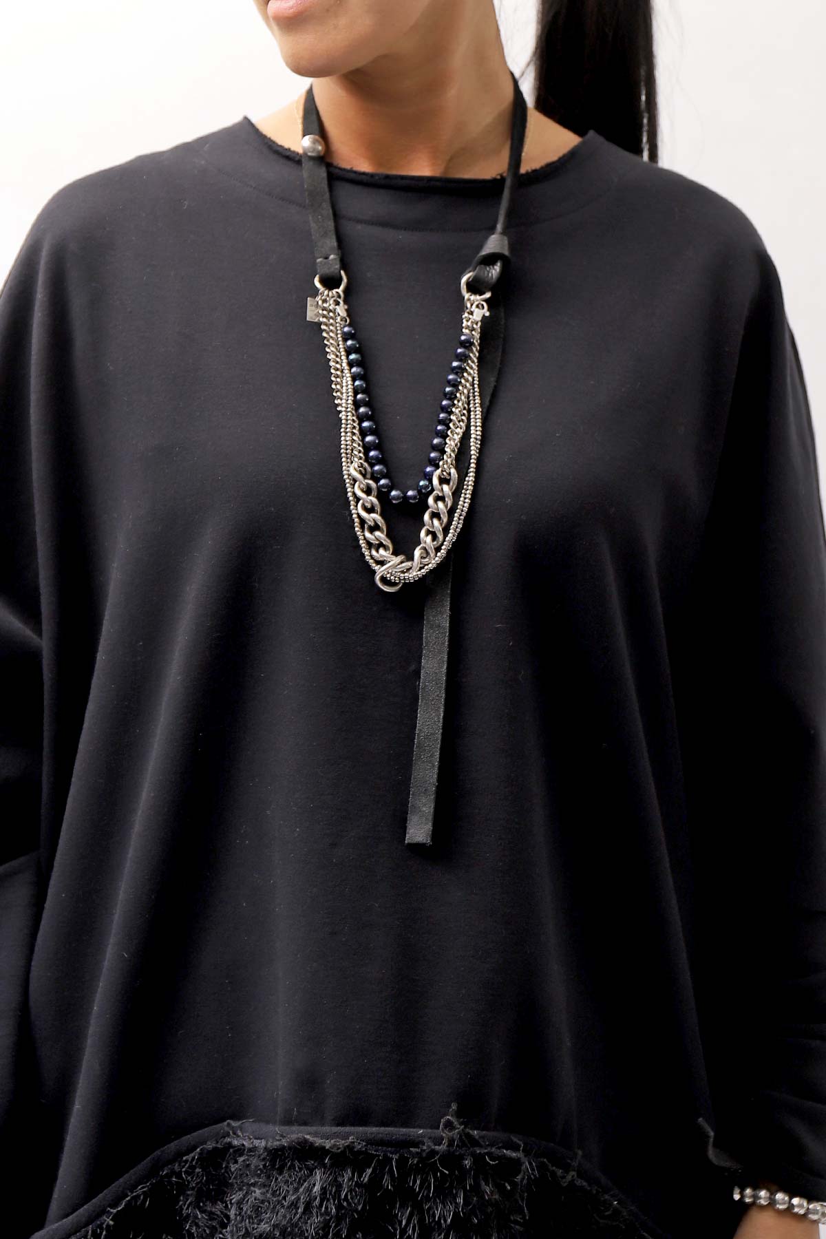 【GOTI】 MIXED CHAIN &amp; PEARL NECKLACE SPECIAL EDITION_CN0304P