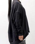 【bajra】 UNISEX BACK DRAPE TOP 154QK02_BLACK