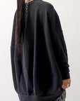 【bajra】 UNISEX BACK DRAPE TOP 154QK02_BLACK