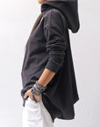 【bajra】 UNISEX SUPER STRETCH SWEAT BACKDRAPE HOODIE 159QK03_BLACK
