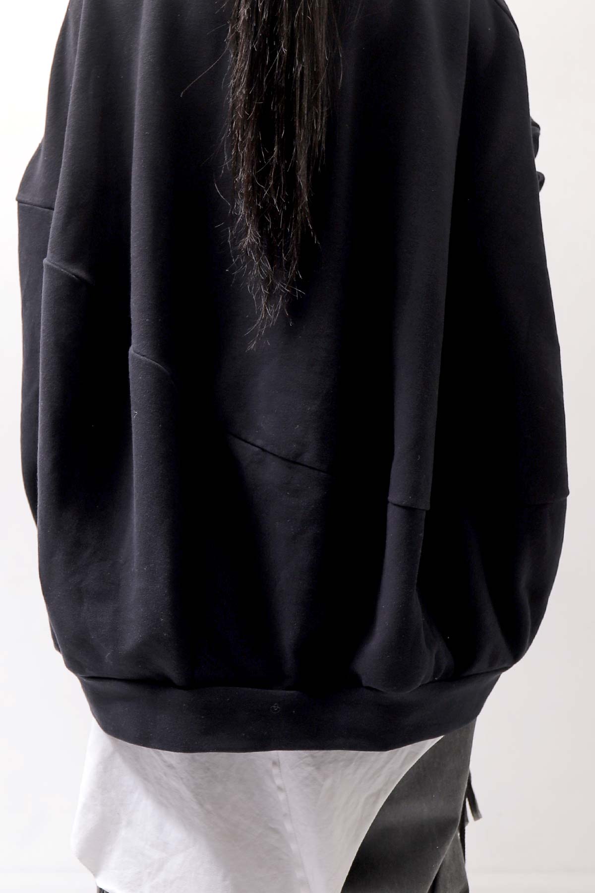 【bajra】 UNISEX BACK DRAPE TOP 154QK02_BLACK