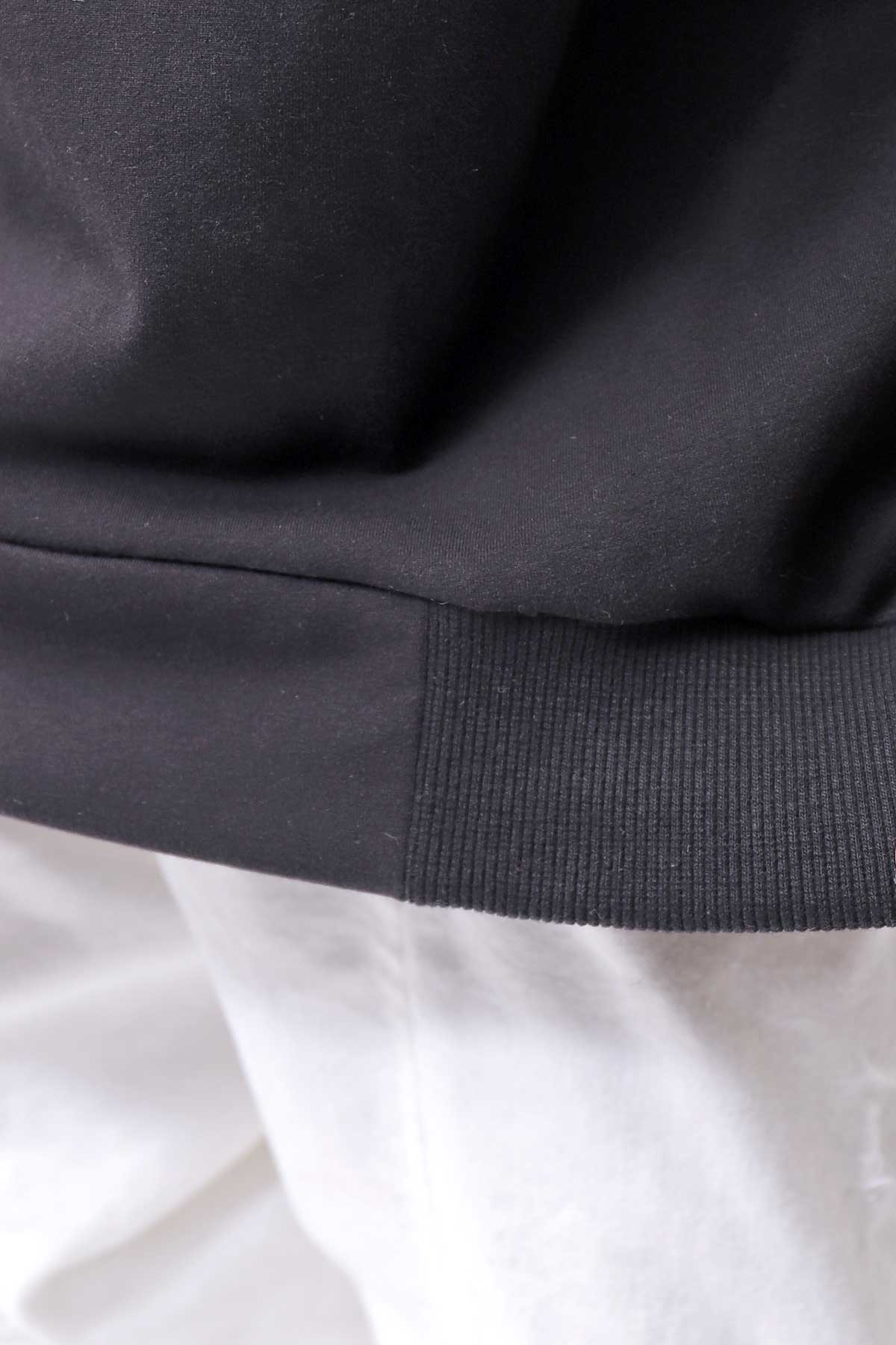 【bajra】 UNISEX SUPER STRETCH SWEAT BACKDRAPE HOODIE 159QK03_BLACK