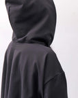 【bajra】 UNISEX SUPER STRETCH SWEAT BACKDRAPE HOODIE 159QK03_BLACK