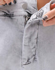 【thom/krom】 UNISEX LOW CROTCH STRETCH DENIM PANTS MT102_BLEACH GREY(LIGHT GREY)