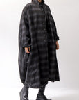 【bajra】 UNISEX BACK DRAPE SHIRT COAT 155QB01_BLACK