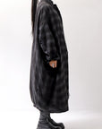 【bajra】 UNISEX BACK DRAPE SHIRT COAT 155QB01_BLACK