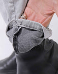 【thom/krom】 UNISEX LOW CROTCH STRETCH DENIM PANTS MT102_BLEACH GREY(LIGHT GREY)