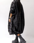 【bajra】 UNISEX BACK DRAPE SHIRT COAT 155QB01_BLACK