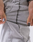 【thom/krom】 UNISEX LOW CROTCH STRETCH DENIM PANTS MT102_BLEACH GREY(LIGHT GREY)