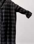 【bajra】 UNISEX BACK DRAPE SHIRT COAT 155QB01_BLACK